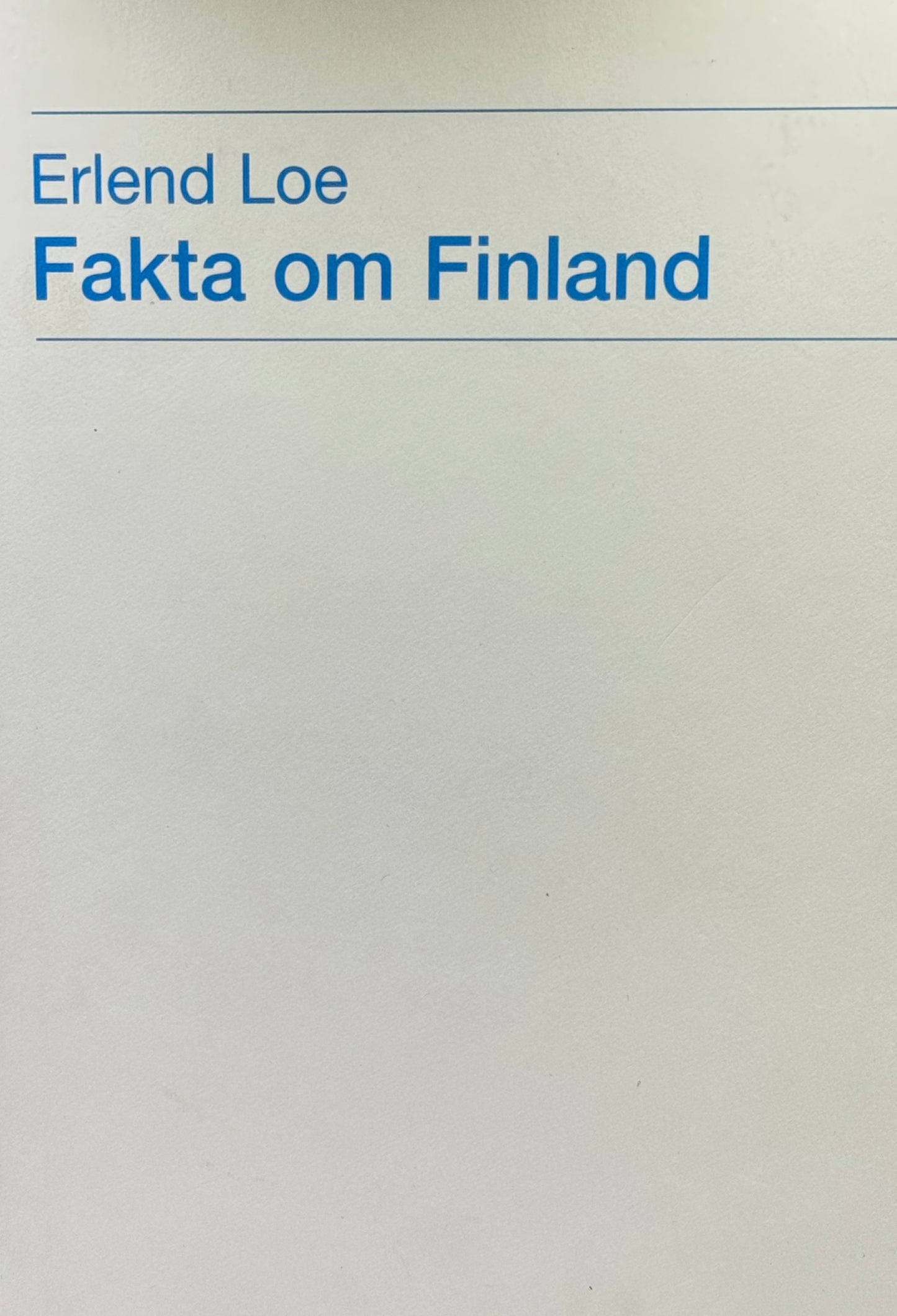 Fakta om Finland - Innbundet
