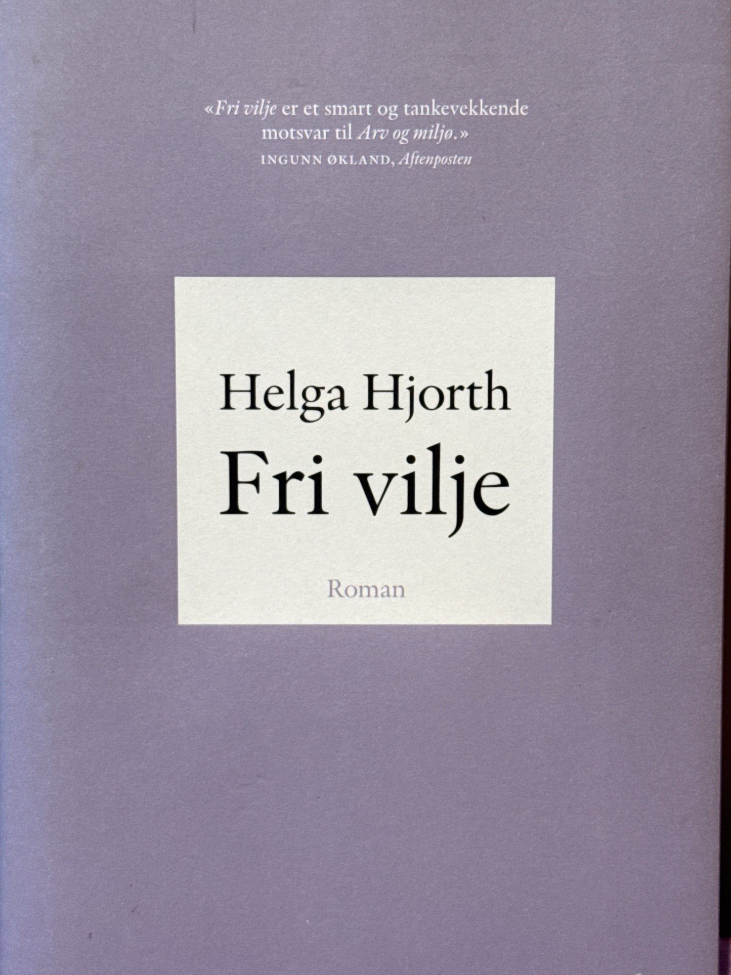 Fri vilje - Innbundet