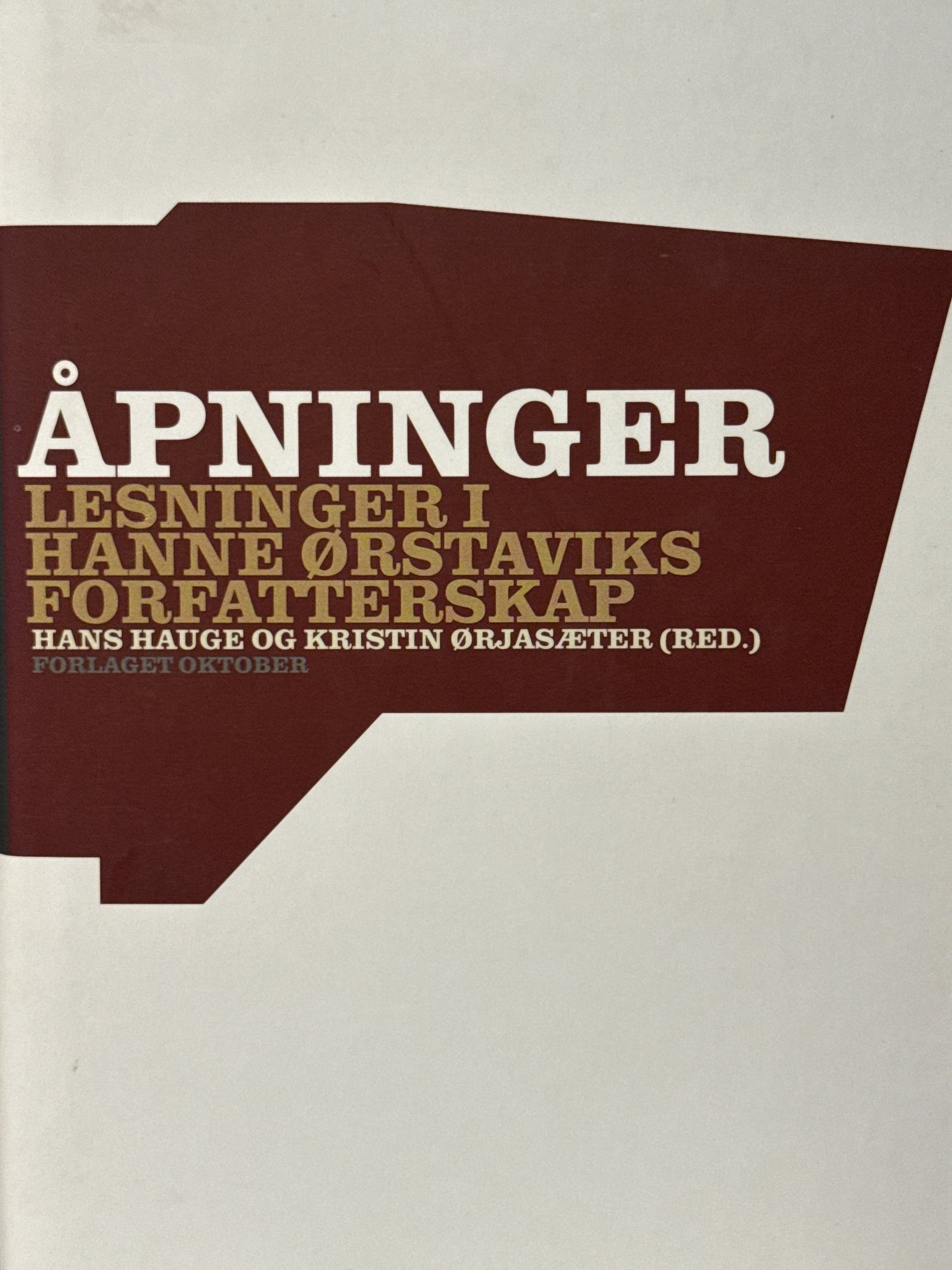 Åpninger ; lesninger i Hanne Ørstaviks forfatterskap - Innbundet