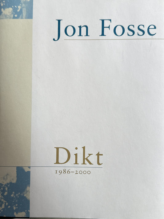 Dikt 1986-2000 - Innbundet