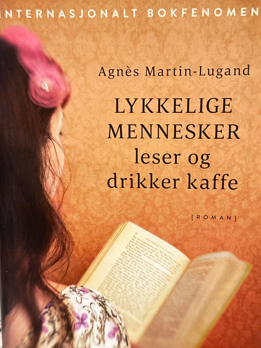 Lykkelige mennesker leser og drikker kaffe - Innbundet