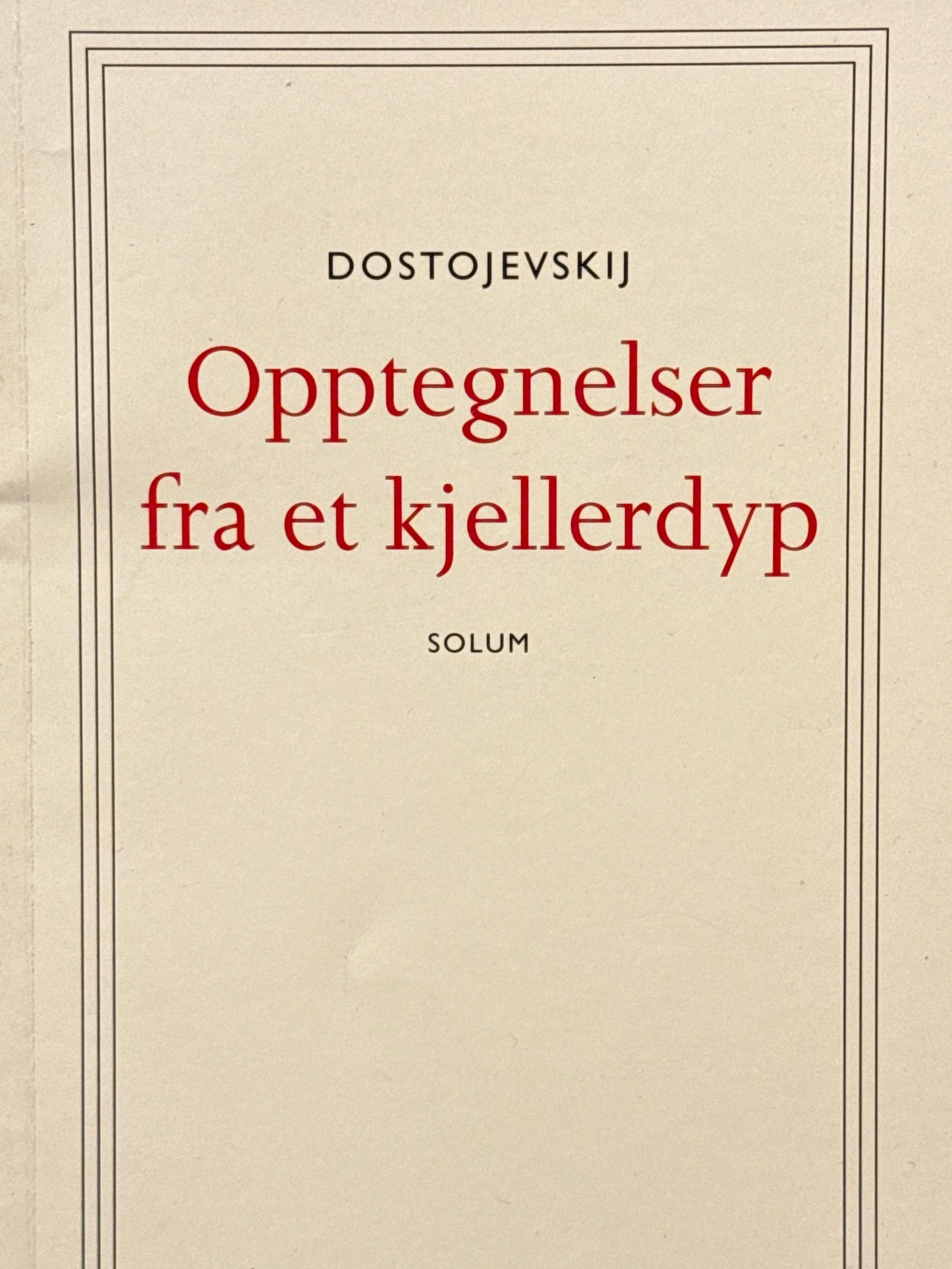 Opptegnelser fra et kjellerdyp - Pocket
