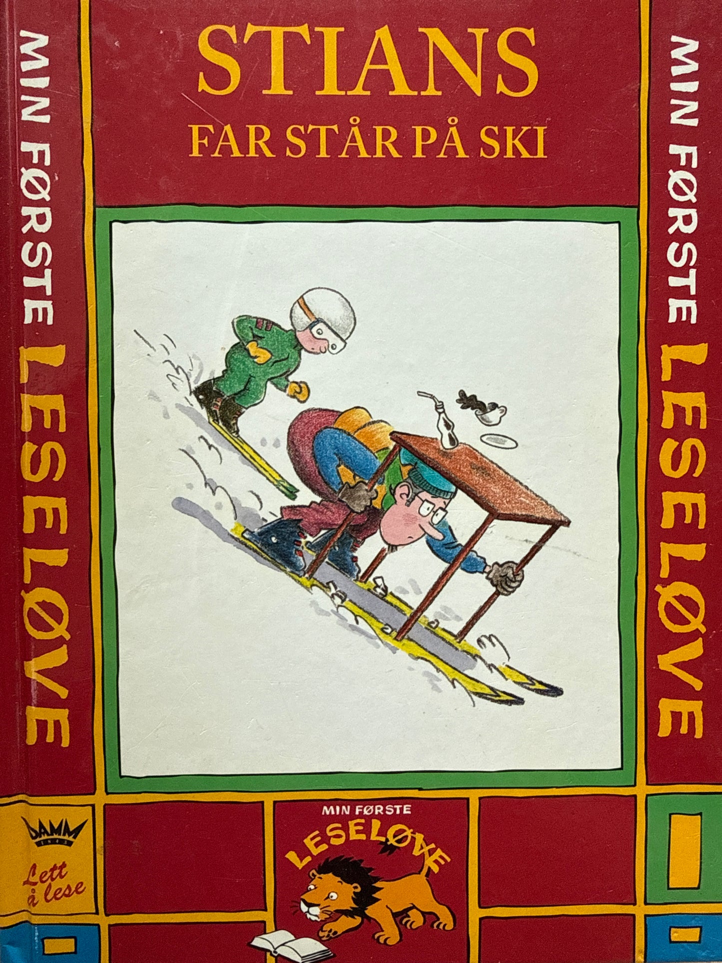 Stians far står på ski - Innbundet