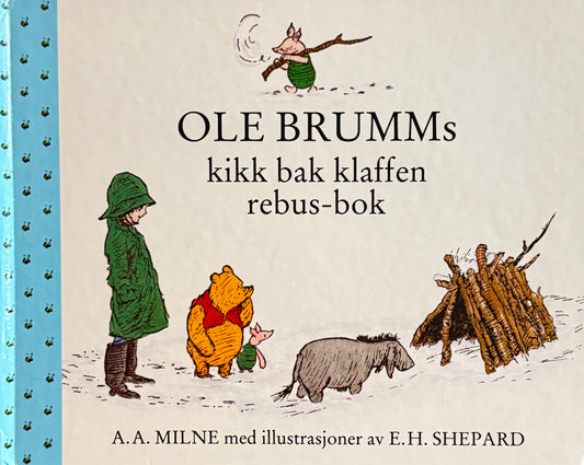 Ole Brumms kikk bak klaffen rebus-bok - Innbundet